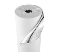 VEVOR Rotolo Isolante Riflettente, 4 Rotoli, Barriera Radiante con Anima in Schiuma EPE e Foglio di Alluminio, Spessore 6 mm, 5,49 x 0,61 m, Kit di Isolamento Termico per Porte da Garage per 2 Auto