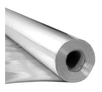VEVOR Rotolo Isolante Riflettente Doppio, Barriera Radiante in Tessuto Non Perforato, Spessore 0,15 mm, 38,1 mx 1,22 m, Scudo Riflettente del Calore in Alluminio Bifacciale, per Tetti di Finestre