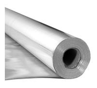 VEVOR Rotolo Isolante Riflettente Doppio, Barriera Radiante in Tessuto Non Perforato, Spessore 0,15 mm, 38,1 mx 1,22 m, Scudo Riflettente del Calore in Alluminio Bifacciale, per Tetti di Finestre
