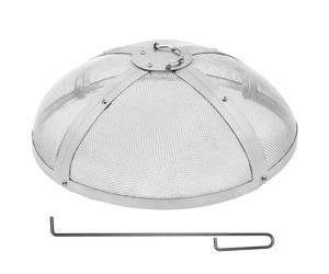 VEVOR Rotondo Firepit Spark Screen Cover Coperchio Acciaio Inox Legna 27"