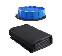 VEVOR Rotondo Rivestimento Piscina, Rivestimento Piscina per Piscine Fuori Terra, Tappetino Piscina Extra Spesso, Materiale Tessuto Geotessile Durevole Sottofondo, 640 cm 180 g/m² Nero