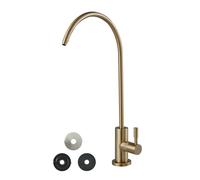 VEVOR Rubinetto in Acciaio Inox, per Acqua Potabile Senza Piombo, Rubinetto a Osmosi Inversa con Valvola in Ottone Massiccio, con Filtro per Acqua per Lavello da Cucina, Oro Spazzolato