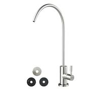 VEVOR Rubinetto in Acciaio Inox, Rubinetto per Acqua Potabile Senza Piombo, a Osmosi Inversa con Valvola in Ottone Massiccio, Filtrato ad Arco Alto, Nichel Spazzolato