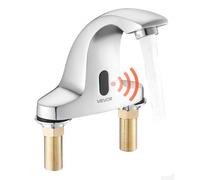 VEVOR Rubinetto per Lavabo Senza Contatto, in Acciaio Inossidabile 304, Rubinetto Automatico per Bagno, con Sensore per Acqua Fredda, Rubinetto a Batteria per Uso Commerciale, Colore Argento Cromato