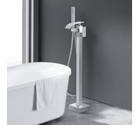 VEVOR Rubinetto per vasca da bagno, montaggio a pavimento, miscelatori per doccia, 2 modalità d'acqua, bocca girevole a 360°, per bagno doccia animali domestici pulizia scarichi sciacquone