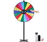 VEVOR Ruota della lotteria ruota della fortuna tavolo o supporto 910 mm 18 slot