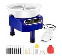 VEVOR Ruota in Ceramica 25 cm Ruota Pedale con Touch Screen 350 W 3 Gambe Blu