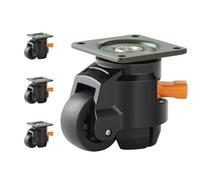 VEVOR Ruote Girevoli per Mobili Set di 4 Ruote Livellanti per Carichi Pesanti Capacità di Carico Max. 500 kg Diametro 50,8 mm, Ruote Girevoli Regolabili con Piedini per Mobili Banco di Lavoro 4 Pezzi