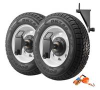 VEVOR Ruote per Container, Kit di Ruote a 8 Fori, per Container Marittimi per Carichi Pesanti con Sistema di Cricchetto, per Spostamenti da 6 m a 12 m, Trasporto Sicuro per Banchine, Nero