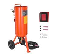 VEVOR Sabbiatrice da 37 Litri, Sabbiatrice Pressione 60-110 PSI, Serbatoio Abrasivo Portatile, Kit Sabbiatura ad Aria 2 Ugelli in Ceramica Separatore Tubo 2,3m per Rimozione di Vernice Macchie Ruggine