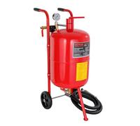 VEVOR Sabbiatrice da 40 Litri / 10 Galloni Dotata di Ugello Valvola di Chiusura Manometro Ugello in Ceramica Tubo di Riempimento da 2,5 m Imbuto Watertrap Ruote in Gomma da 6 Pollici, blu