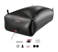 VEVOR Sacca di Stoccaggio dell'Acqua, 1000 L Portatile e Pieghevole, Sacca per Acqua Dolce in PVC 1000D Resistente all'Usura, per Irrigazione da Giardino, Camper, Uso di Emergenza, Nero