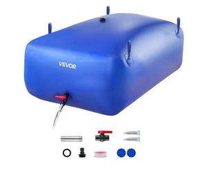 VEVOR Sacca di Stoccaggio dell'Acqua 540 L Portatile e Pieghevole, Sacca per Acqua Dolce in PVC 1000 D Resistente all'Usura, Contenitori per Serbatoi da Campeggio per Irrigazione da Giardino, Camper