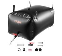 VEVOR Sacca di Stoccaggio dell'Acqua da 240 L Portatile e Pieghevole, in PVC 1000D Resistente all'Usura, Contenitori per Serbatoi per Irrigazione da Giardino, Camper, Uso di Emergenza, Nero