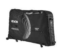 VEVOR Sacca Trasporto Bici Interasse Massimo 130 cm, Borsa per il Trasporto di Biciclette in 600D con Lucchetto TSA e Piastre di Supporto, Custodia per Bicicletta Nera per Viaggi Aerei, Uso Esterno