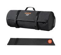 VEVOR Sacco di Sabbia ad Alta Resistenza, capacità di Peso 23 a 56 kg Sacco di Potenza per Allenamento con Manici, per Allenamento di Forza, Pesi, Esercizi in Palestra a Casa, Nero, Vuoto