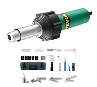 VEVOR Saldatore ad aria calda in plastica, pistola ad aria calda da 1600 W, 128-1500 ° F PVC TPO vinile saldatura torcia, kit di saldatura per coperture in plastica con 14 accessori - cassetta degli