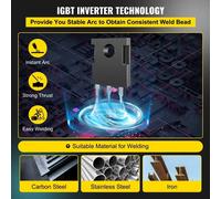 VEVOR Saldatrice 220V Saldatore MIG MMA TIG 3 in 1 Combo Saldatore inverter IGBT Strumenti di saldatura160A 250A 270A