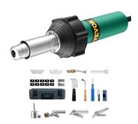 VEVOR Saldatrice ad Aria Calda per Plastica, Pistola ad Aria Calda da 1600 W, Pistola Termica per Saldatura in Vinile TPO da 50°C - 600°C, Kit per Saldatura di Coperture in Plastica con 14 Accessori