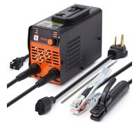 VEVOR Saldatrice ad Elettrodo 100A, Saldatrice TIG ARC/Lift con Ampio Schermo LED, Saldatrice a Elettrodo Portatile 2 in 1, Hot Start, Antiaderente, VRD, Saldatrice ARC MMA per Saldatura Portatile