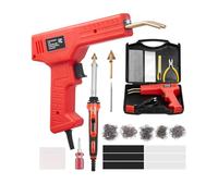 VEVOR Saldatrice per Plastica Deluxe 100 W e Saldatore da 60 W/100 W con 1000 Pezzi di 4 Tipi di Punti Caldi, Kit per Saldatura a Punti Metallici Caldi e 60 Aste per Paraurti Auto Kayak, Giocattoli