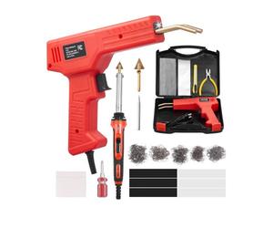 VEVOR Saldatrice per Plastica Deluxe 100 W e Saldatore da 60 W/100 W con 1000 Pezzi di 4 Tipi di Punti Caldi, Kit per Saldatura a Punti Metallici Caldi e 60 Aste per Paraurti Auto Kayak, Giocattoli