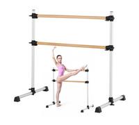 VEVOR Sbarra da Danza Classica, Doppia Sbarra in Legno di Faggio, Stretching e Danza Classica Portatile e Indipendente, Attrezzatura da Palestra e Regolabile in Altezza, per Allenamento di Pilates