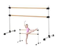 VEVOR Sbarra da Danza Classica, Doppia Sbarre da Danza per Stretching Classica Indipendenti, da Palestra Anti-oscillazione Regolabile in Altezza, Allenamento di Equilibrio, 1840 x 760 x 1180 mm