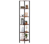 VEVOR Scaffale Angolare Alto a 6 Livelli con Luce LED Espositore Stretto