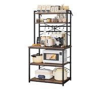 VEVOR Scaffale da Cucina Portaoggetti Microonde Utensili da Cucina 80x40x161,8 cm Scaffale Multilevello con Ripiano Regolabile Rimovibile, Mensola per Microonde da Bar Ristorante Piedini Regolabili