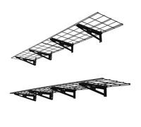 VEVOR Scaffale da Parete per Garage Portaoggetti 2 pezzi 183x31,5x12,2 cm, Scaffale a Griglia da Muro per Garage Lavanderia Officina Carico Singolo max. 136 kg, Rete da Parete Portaoggetti, Nero