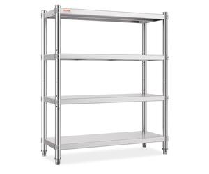 VEVOR Scaffale in Acciaio Scaffale Per Cucina Scaffalatura 4 Ripiani