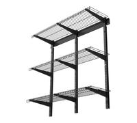 VEVOR Scaffale per Garage Portaoggetti da Parete 3 Ripiani 91,5x30,5 cm, Scaffale da Muro Carico Singolo max. 68 kg Portaoggetti da Officina Garage Lavanderia Organizzazione Oggetti, Nero