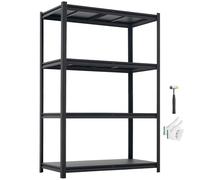 VEVOR Scaffale per Garage, Scaffale in Metallo Portaoggetti, 4 Ripiani Regolabili, Capacità 1088,6 kg, Scaffalatura Multiuso, per Cucina, Dispensa, Cantina e Bagno, 103 cm L x 52,2 cm P x 152,9 cm