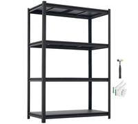 VEVOR Scaffale per Garage, Scaffale in Metallo Portaoggetti, 4 Ripiani Regolabili, Capacità 1088,6 kg, Scaffalatura Multiuso, per Cucina, Dispensa, Cantina e Bagno, 103 cm L x 52,2 cm P x 152,9 cm