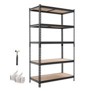 VEVOR Scaffale per Garage, Scaffale Metallico Portaoggetti, 5 Ripiani in MDF Regolabili, Capacità 1134 kg, Scaffalatura Multiuso, per Cucina, Dispensa, Cantina e Bagno, 102,5 cm Lx51,7 cm Px181,3 cm A