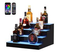 VEVOR Scaffale da Bar Portabottiglie Illuminazione a LED a 4 Ripiani da 406 mm