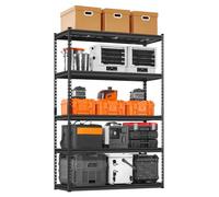 VEVOR Scaffale Portaoggetti Carico Totale max. 1134 kg Scaffale con 5 Ripiani per Garage Ripiani in Metallo Regolabili 457,2 x 1219,2 x 1828,8 mm Ripiano Portaoggetti da Cucina, Magazzino Officina