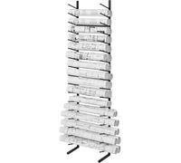 VEVOR Scaffale Portaprogetti 540 x 285 x 2125 mm Espositore per Manifesti Sospesi a 16 livelli, Portarotolo Verticale per Progetti 2 Rotoli/Pneumatico, Scaffale per Portarotolo con Mappa Cianografica