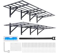 VEVOR Scaffali per Garage da 2 Pezzi Griglia per Garage Portaoggetti 183 x 61 cm Montaggio da Parete, Capacità di Carico max. 363 kg ca., Scaffali Galleggianti per Organizzazione del Garage, Officina
