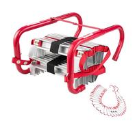 VEVOR Scala di Corda di Soccorso 15,2 m, Scala Antincendio Retrattile in Lega di Alluminio per 5-6 Piani, Capacità di Carico da 453,6 kg, con Cinghia di Sicurezza in Poliestere Gradini Antiscivolo