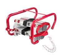 VEVOR Scala di Corda di Soccorso 4 m, Scala Antincendio Retrattile per 2 Piani in Lega di Alluminio, Capacità di Carico da 453,6 kg, con Cinghia di Sicurezza in Poliestere Gradini Antiscivolo