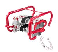 VEVOR Scala di Corda di Soccorso 7,6 m, Scala Antincendio Retrattile per 3 Piani in Lega di Alluminio, Capacità di Carico da 453,6 kg, con Cinghia di Sicurezza in Poliestere Gradini Antiscivolo