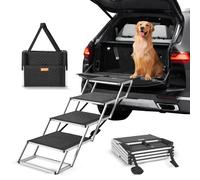 VEVOR Scala per Cani per Auto Pieghevoli 4 Gradini in Alluminio Carichi 113 KG