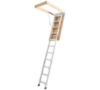 VEVOR Scala per mansarda, capacità 170 kg, altezza regolabile da 3 a 3,13 m, multiuso, pieghevole, in alluminio, adatta per soffitti da 7,66 a 3,13 m di altezza per un comodo accesso