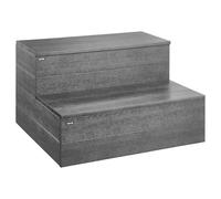 VEVOR Scala per Vasca Idromassaggio, a 2 Gradini, Scala per Piscina Gonfiabile Fuori Terra in HIPS, Larga 635 mm, Carico 272,2 kg, per Veranda, Patio, Terrazza, Camper, Grigio Grafite