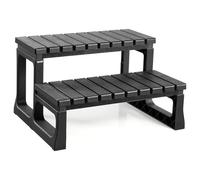 VEVOR Scala per Vasca Idromassaggio, a 2 Gradini, Scala per Piscina Gonfiabile Fuori Terra in PP Resistente, Larga 599,5 mm, Carico 145,2 kg, per Veranda, Patio, Terrazza, Camper, Nero