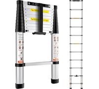 VEVOR Scala Telescopica in Alluminio Estensibile Altezza Max. 3,2m Portatile 8,2kg, Scala Telescopica Allungabile in Alluminio Portatile Salva Spazio Portata Massima 170 kg per Riparazione Domestico