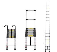 VEVOR Scala Telescopica, Scala Estensibile Leggera in Alluminio 6187 mm, Scala Pieghevole con Retrazione Multi-pulsante, Capacità 170 kg con Piedini Antiscivolo, Scale Compatte per Camper Soppalco