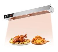 VEVOR Scalda Patate Fritte, Lampada Riscaldante Alimenti Fritti Commerciale 850 W, Stazione Scaldavivande Luce Riscaldante Acciaio Inox, Scalda Patatine da Tavolo 40-50 ℃ per Ristorante Cucina Buffet